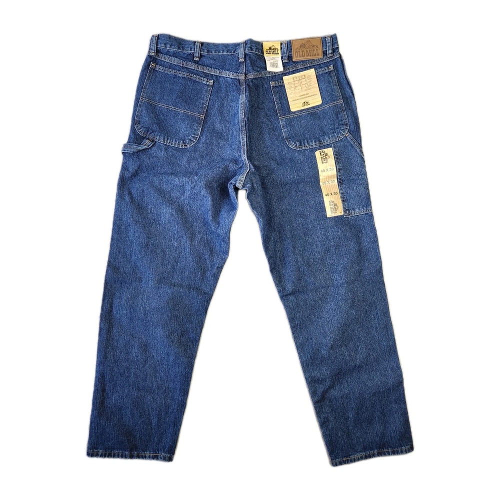 Old Mill Mens Stonewash Carpenter Jeans 40x30 Workwear Outdoors‎ Construction - Picture 2 of 8